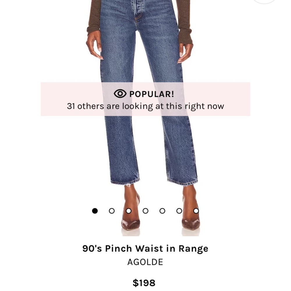 Agolde 90s pinch waist in range